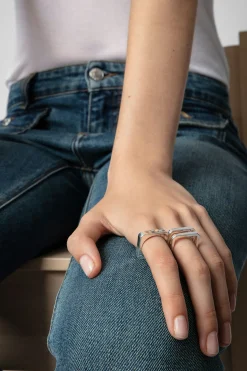 Best Sale Zadig & Voltaire Cecilia Rings Anticsilver